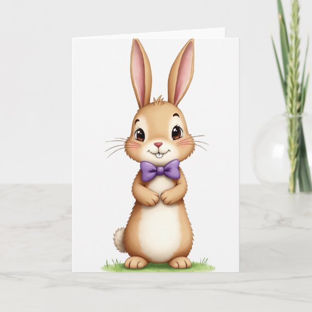 Bunny Friend Greeting Card Karte (Vorderseite)