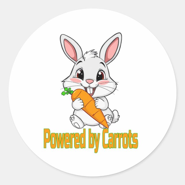 Bunny Fuel Runder Aufkleber (Vorderseite)