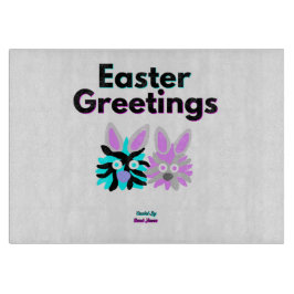 Bunny Fuzzies Glass Cutting Board Schneidebrett