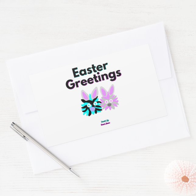 Bunny Fuzzies Rectangle Sticker (Umschlag)