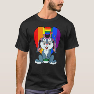 Bunny Gamer Lgbt Q Niedlich Gay Mer Pride Ally Rai T-Shirt