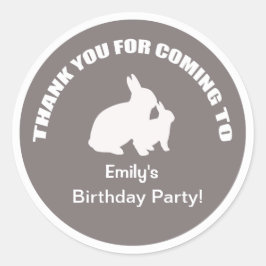 Bunny Geburtstag Party danke Ihnen Espresso Aufkle Runder Aufkleber