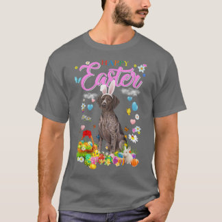 Bunny German Kurzhaar Pointer Dog Happy Oaster T-Shirt
