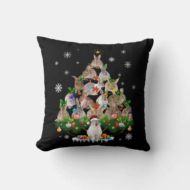 Bunny Gift | Niedlicher Kaninchenschnee Kissen (Vorderseite)