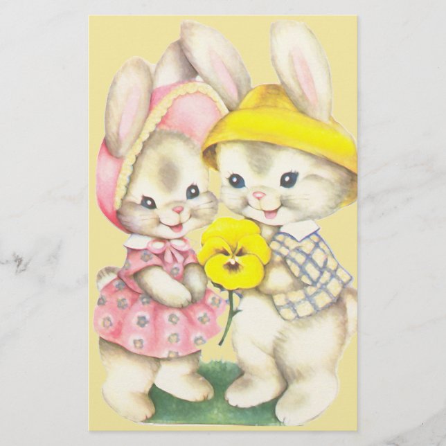 Bunny Girl+Boy Briefpapier (Vorderseite)