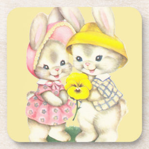 Bunny Girl+Boy Getränkeuntersetzer