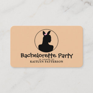 Bunny Girl, Elegantes Junggeselinnen-Abschied Tick Begleitkarte