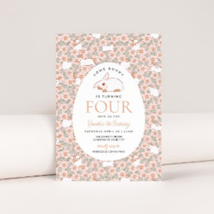 Bunny Girls de Pâques 4e Invitation d'anniversaire