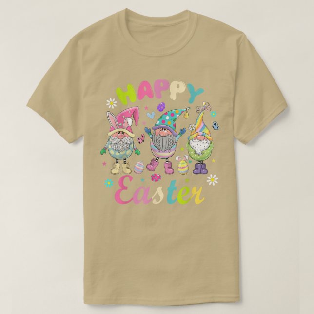 Bunny Gnome Hug Ostereier Happy Ostertag  T-Shirt (Design vorne)