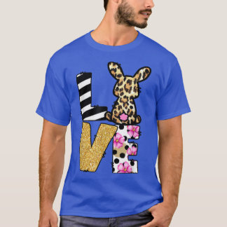 Bunny Gnome Liebe Leopard Bunny Osterferien T-Shirt