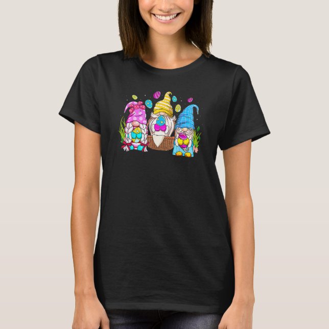 Bunny Gnomes Hug Ostereier Gnome Happy Osterfest D T-Shirt (Vorderseite)