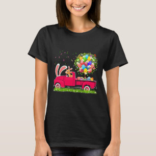 Bunny Goat Riding Lieferwagen LKW Ostereier Tree F T-Shirt
