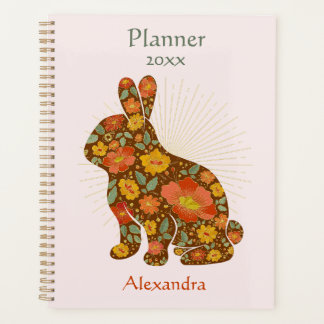 Bunny Gold Glitzer Personalisiert Planer