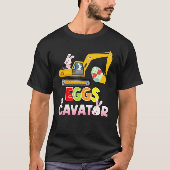 Bunny Grabator Eggscavator Ostereier Jagd Kinder B T-Shirt (Vorderseite)