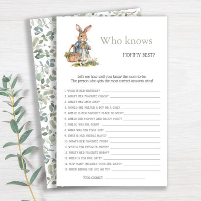 Bunny Greenery, die Mommy Best Baby Dusche kennt (Von Creator hochgeladen)