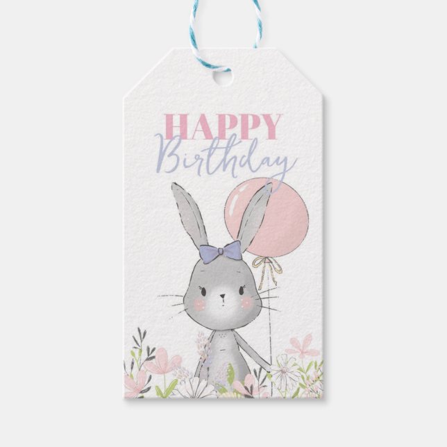 Bunny Happy Birthday | Anhänger (Vorderseite)