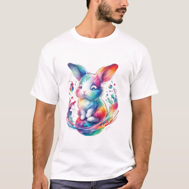 Bunny Happy Easter Spring T-Shirt (Vorderseite)