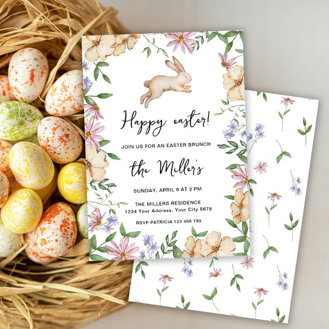 Bunny Happy Oaster Brunch Einladung (Von Creator hochgeladen)