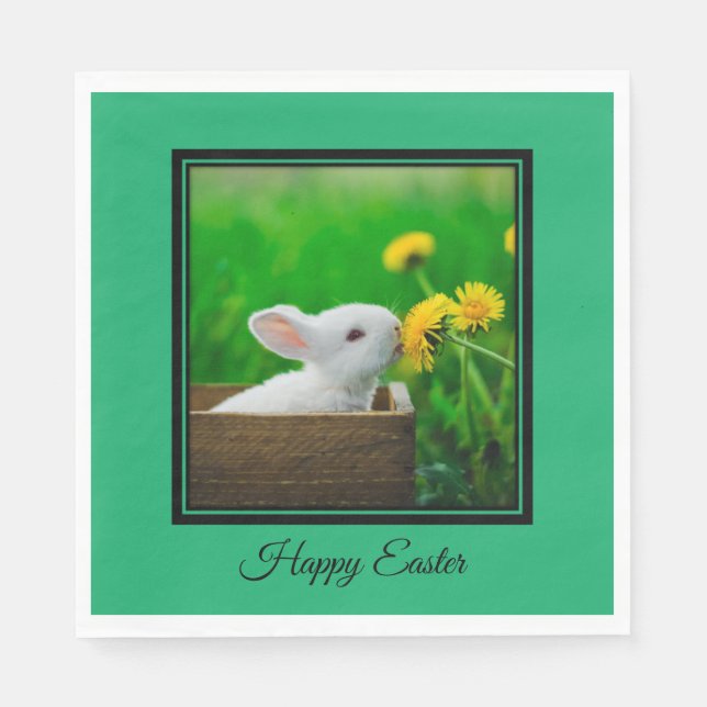 Bunny Happy Oaster Napkins Serviette (Vorderseite)