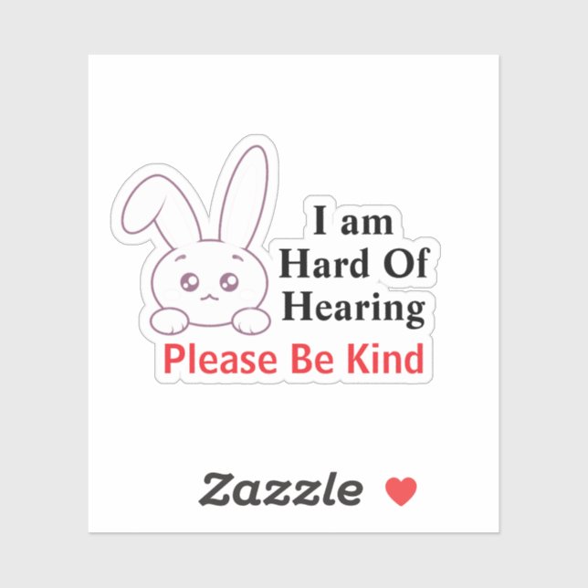 Bunny Hard Hearing Aufkleber (Blatt)