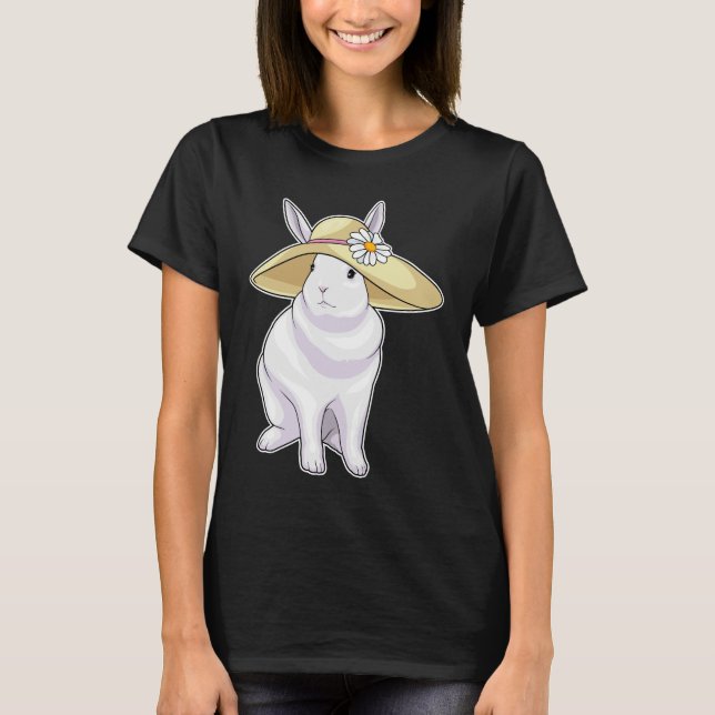 Bunny Hat Blume T-Shirt (Vorderseite)