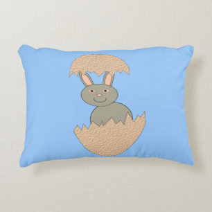 Bunny Hatching from Egg Weird Pillow Dekokissen