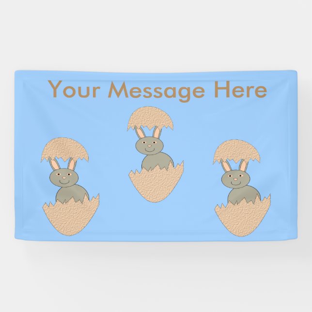 Bunny Hatching von Egg eigenem Banner (Horizontal)