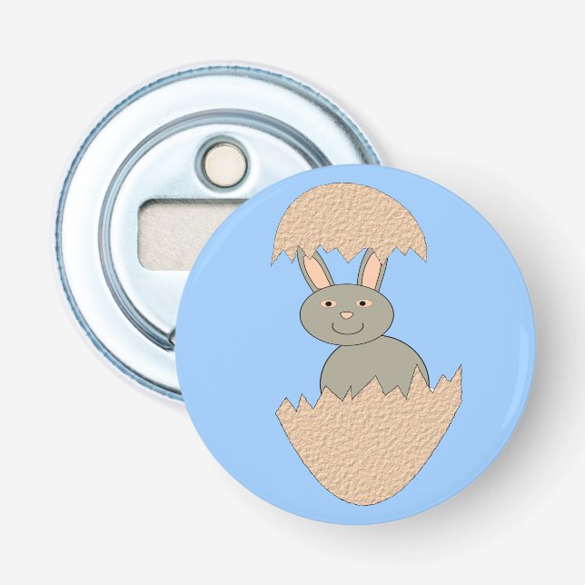 Bunny Hatching von Egg Weird Bottle Opener Flaschenöffner (Vorderseite)
