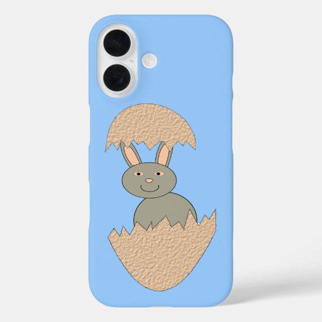 Bunny Hatching von Egg Weird iPhone 16 Hülle (Rückseite)