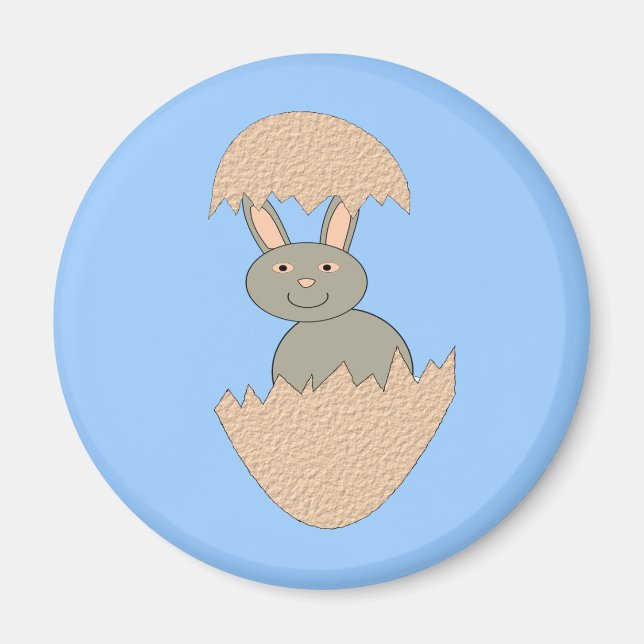 Bunny Hatching von Egg Weird Magnet (Vorne)