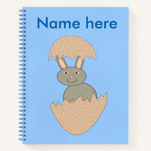 Bunny Hatching von Egg Weird Spiral Notebook Notizbuch
