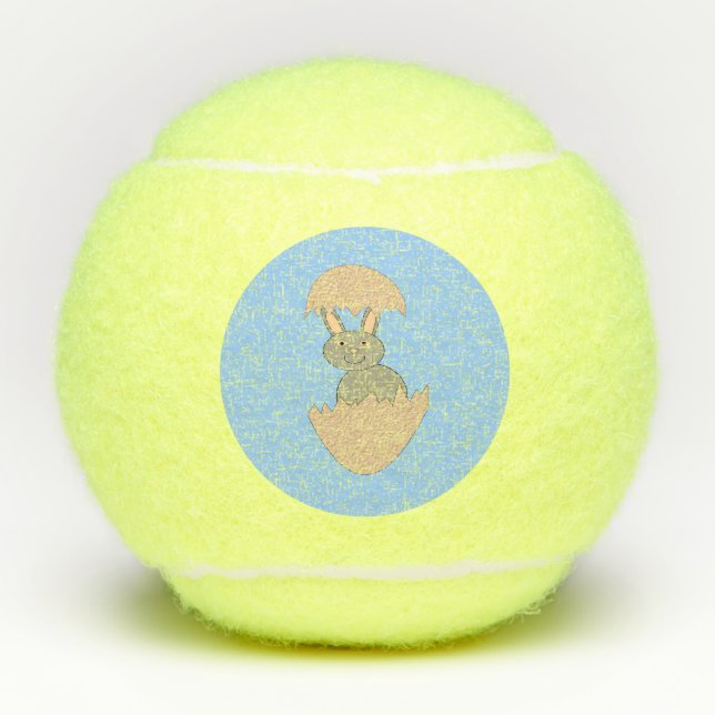 Bunny Hatching von Egg Weird Tennisbälle (Vorderseite)