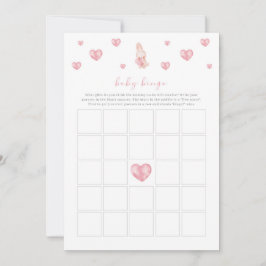 Bunny Heart Valentine Baby Dusche Bingo Spiel