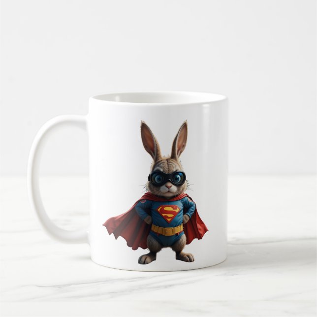 Bunny Hero: Rett des Tages Kaffeetasse (Links)
