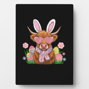 Bunny Highland Kuh Osterfest Bauer Frauen Kinder O Fotoplatte
