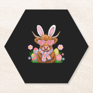 Bunny Highland Kuh Osterfest Bauer Frauen Kinder O Untersetzer
