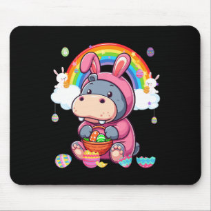 Bunny Hippo Osterfest Jagd Eier Basket Frische Pas Mousepad