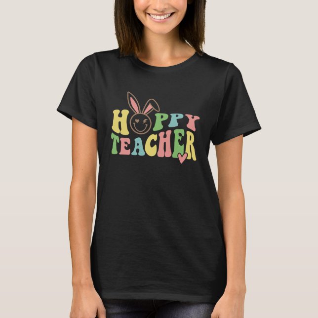 Bunny Hobby Teacher Happy Easter Day For Kids Boys T-Shirt (Vorderseite)