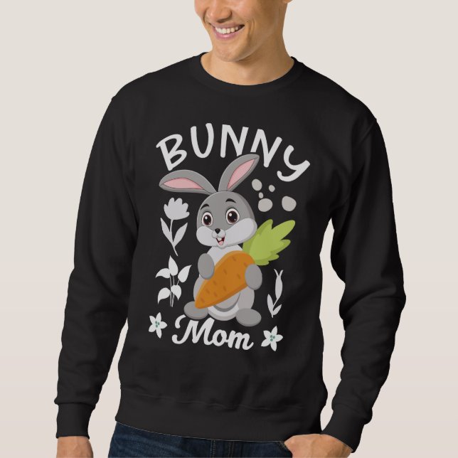 Bunny Holding Carrot Bunny Costume Sweatshirt (Vorderseite)