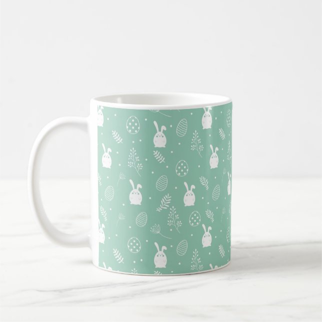 Bunny Hop Mug – Easter Egg Pattern Kaffeetasse (Links)