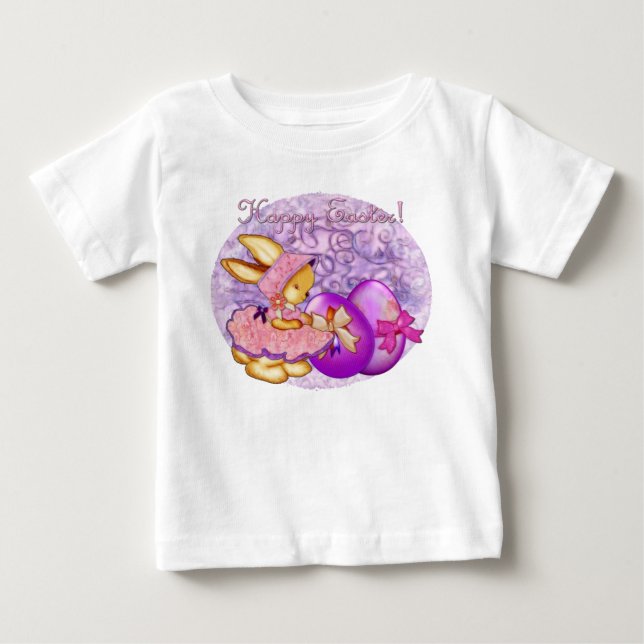 Bunny Hop Oster Baby T-shirt (Vorderseite)