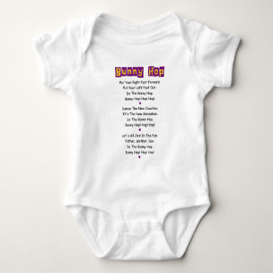 Bunny Hop Texte Baby T - Shirt Baby Bodysuit