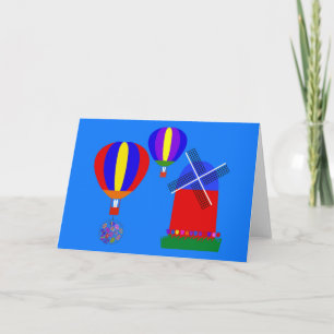 Bunny Hot Air Ballon #1 Karte