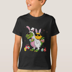 Bunny Huhn Reitet Dinosaurier T Rex Eierjagd Dinos T-Shirt