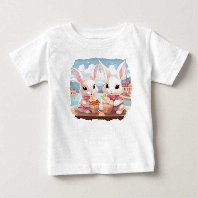 Bunny ice cream baby t-shirt (Vorderseite)