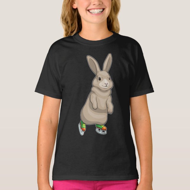 Bunny Ice Skaten Ice Skate T-Shirt (Vorderseite)