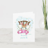 Bunny in Bed Get Well Card