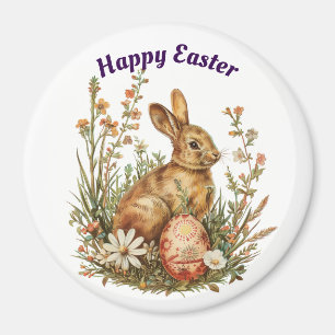 Bunny in Blume Magnet