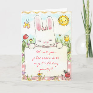 Bunny invitation Anniversaire