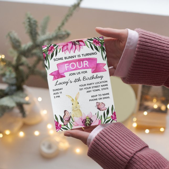 Bunny Invitation d'anniversaire (Créateur téléchargé)